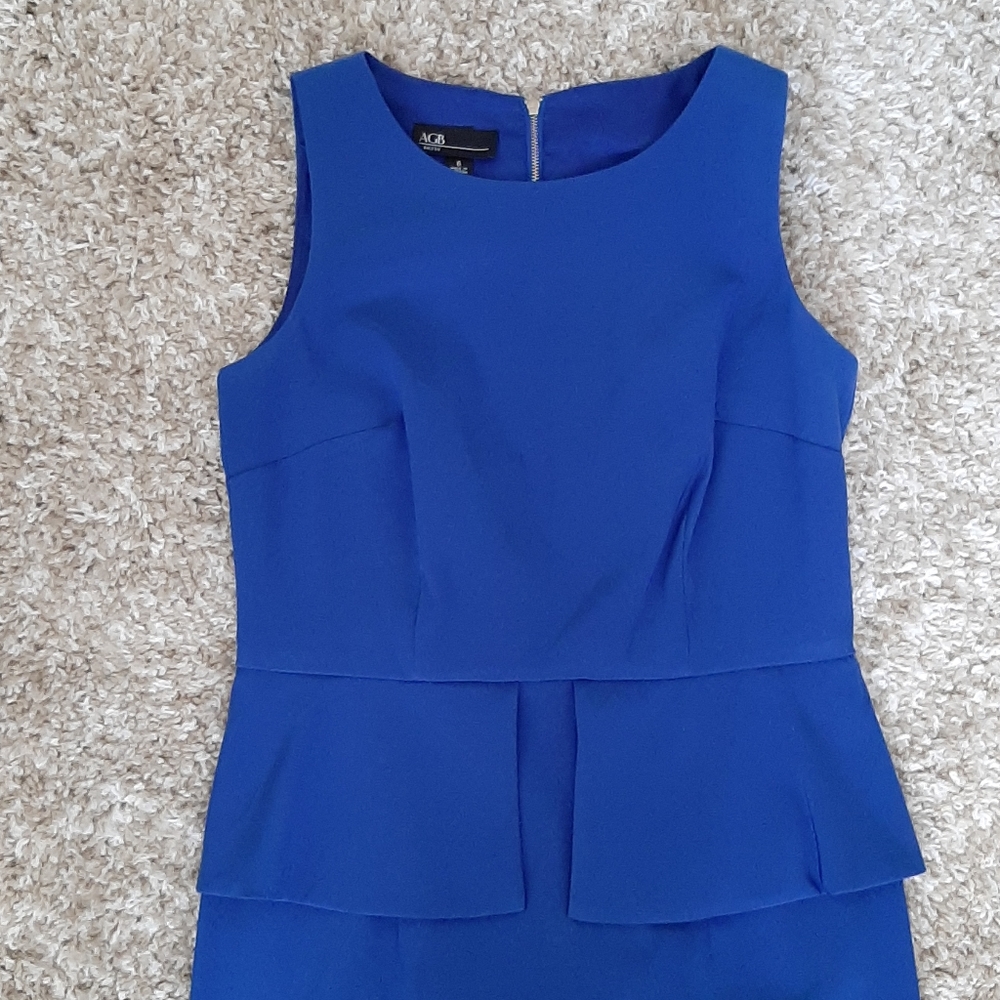 Blue peplum dress